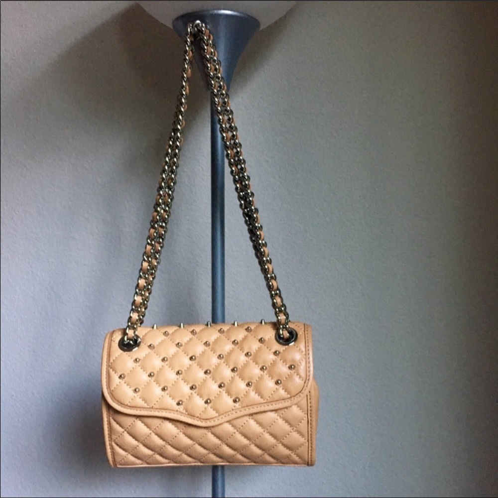 Rebecca Minkoff Nude Mini Studded Quilted Affair